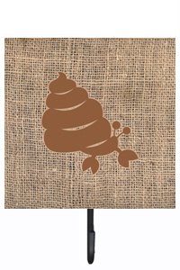 Hermit Crab Burlap and Brown Leash Or Key Holder