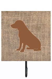 Boykin Spaniel Burlap and Brown Leash Or Key Holder