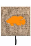 Fish - Tropical Fish Burlap And Orange Leash Or Key Holder