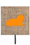 Walrus Burlap And Orange Leash Or Key Holder