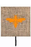 Wasp Burlap And Orange Leash Or Key Holder