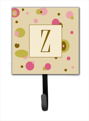 Letter Z Initial Monogram - Tan Dots Leash Holder Or Key Hook