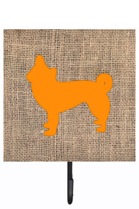 Chihuahua Burlap And Orange Leash Or Key Holder