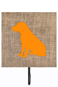 Boykin Spaniel Burlap And Orange Leash Or Key Holder