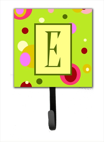 CJ1010-ESH4 Letter E Initial Monogram - Green Leash Holder Or Key Hook