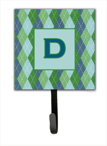 CJ1020-DSH4 Letter D Initial Monogram - Blue Argoyle Leash Holder Or Key Hook