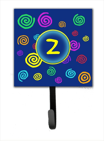 CJ1011-ZSH4 Letter Z Initial Monogram - Blue Swirls Leash Holder Or Key Hook