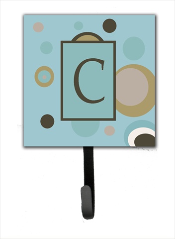 CJ1013-CSH4 Letter C Initial Monogram - Blue Dots Leash Holder Or Key Hook