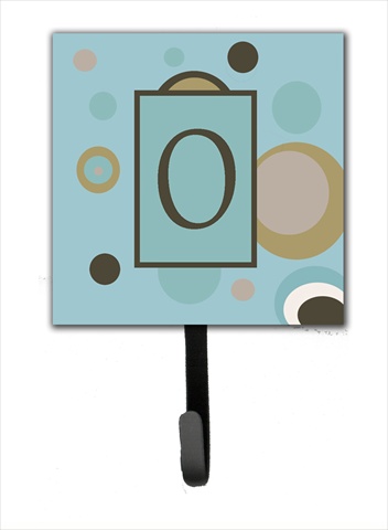 Letter O Initial Monogram - Blue Dots Leash Holder Or Key Hook