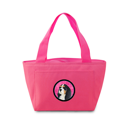 Picture of Carolines Treasures LH9369PK-8808 Pink Cavalier Spaniel Zippered Insulated School Washable And Stylish Lunch Bag Cooler