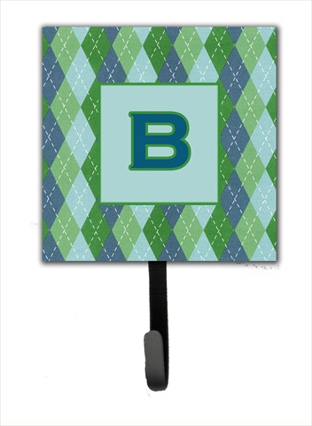 CJ1020-BSH4 Letter B Initial Monogram - Blue Argoyle Leash Holder Or Key Hook