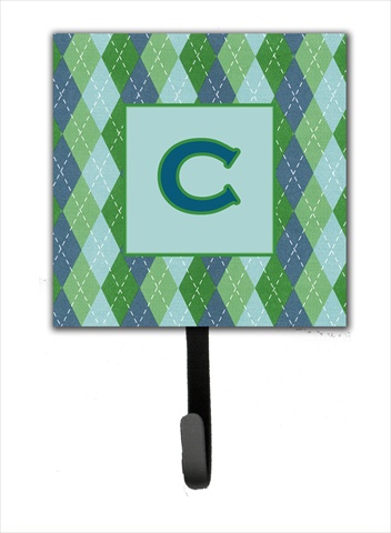 CJ1020-CSH4 Letter C Initial Monogram - Blue Argoyle Leash Holder Or Key Hook