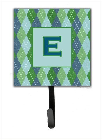 CJ1020-ESH4 Letter E Initial Monogram - Blue Argoyle Leash Holder Or Key Hook