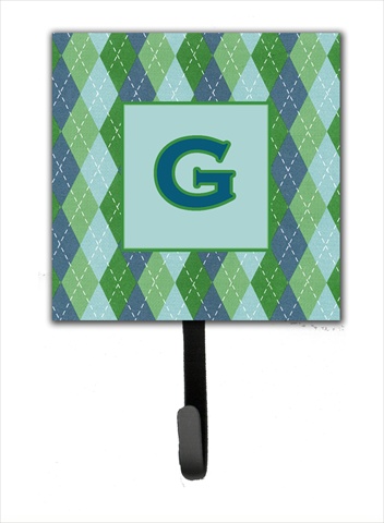 CJ1020-GSH4 Letter G Initial Monogram - Blue Argoyle Leash Holder Or Key Hook