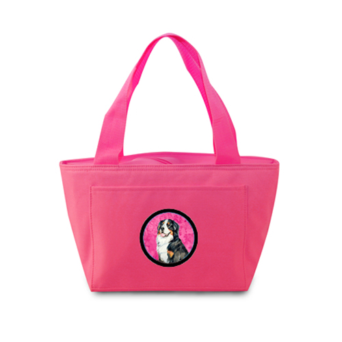 Picture of Carolines Treasures LH9379PK-8808 Pink Bernese Mountain Dog Zippered Insulated School Washable And Stylish Lunch Bag Cooler