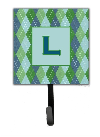 CJ1020-LSH4 Letter L Initial Monogram - Blue Argoyle Leash Holder Or Key Hook