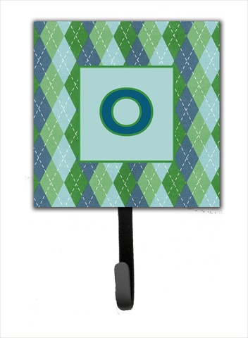 CJ1020-OSH4 Letter O Initial Monogram - Blue Argoyle Leash Holder Or Key Hook