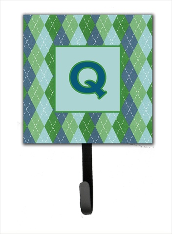 CJ1020-QSH4 Letter Q Initial Monogram - Blue Argoyle Leash Holder Or Key Hook