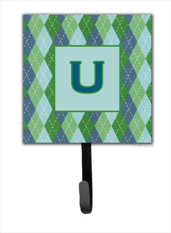 CJ1020-USH4 Letter U Initial Monogram - Blue Argoyle Leash Holder Or Key Hook