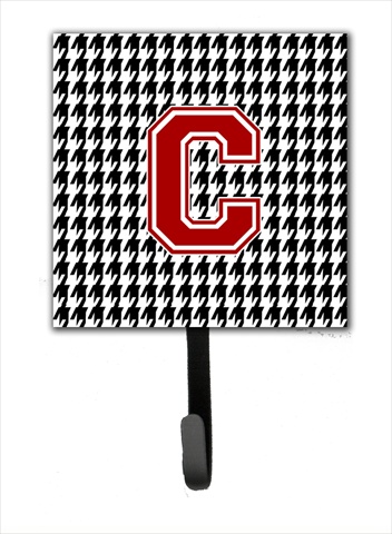 CJ1021-CSH4 Monogram - Initial C Houndstooth Leash Holder Or Key Hook