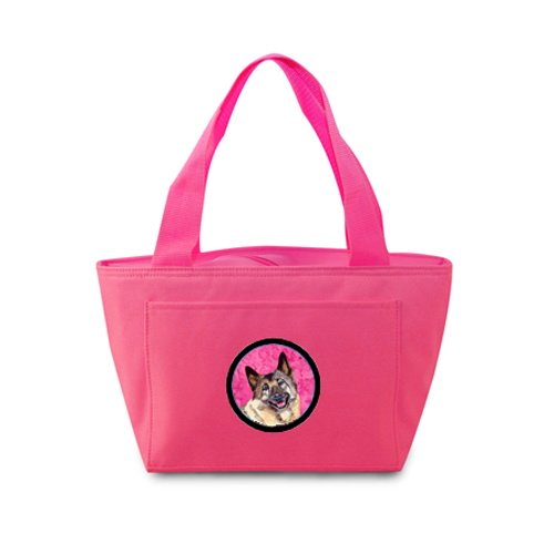 Picture of Carolines Treasures LH9398PK-8808 Pink Norwegian Elkhound Zippered Insulated School Washable And Stylish Lunch Bag Cooler