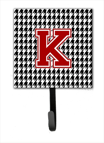 CJ1021-KSH4 Monogram - Initial K Houndstooth Leash Holder Or Key Hook