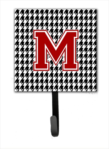 CJ1021-MSH4 Monogram - Initial M Houndstooth Leash Holder Or Key Hook