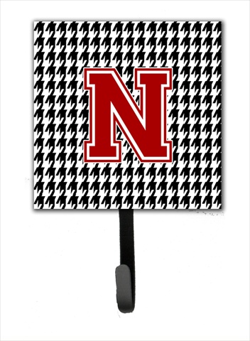 CJ1021-NSH4 Monogram - Initial N Houndstooth Leash Holder Or Key Hook