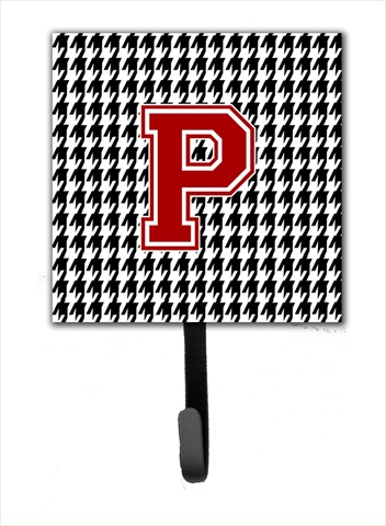 CJ1021-PSH4 Monogram - Initial P Houndstooth Leash Holder Or Key Hook