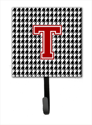 CJ1021-TSH4 Monogram - Initial T Houndstooth Leash Holder Or Key Hook