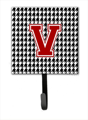 CJ1021-VSH4 Monogram - Initial V Houndstooth Leash Holder Or Key Hook