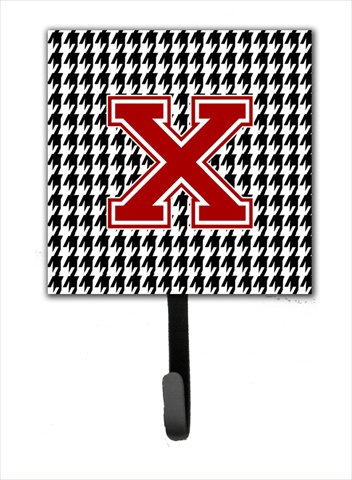 CJ1021-XSH4 Monogram - Initial X Houndstooth Leash Holder Or Key Hook