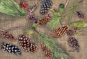 Pine Cones Fabric Placemat