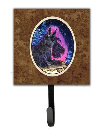 Starry Night Scottish Terrier Leash Holder Or Key Hook