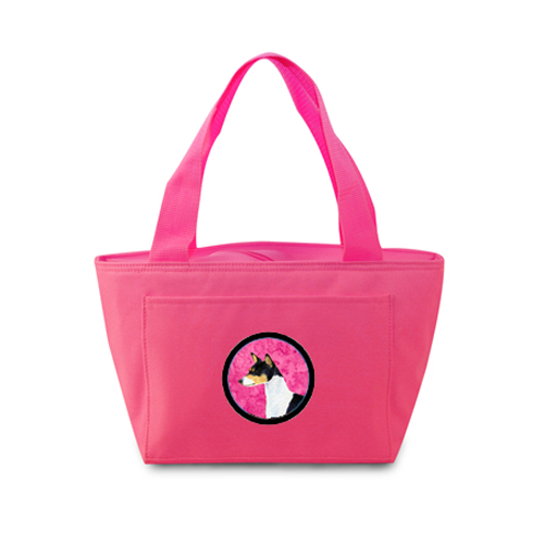 Picture of Carolines Treasures SS4790-PK-8808 Pink Basenji Zippered Insulated School Washable And Stylish Lunch Bag Cooler
