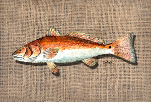 Red Fish Fabric Placemat