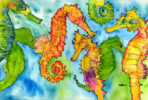8546PLMT Seahorse Fabric Placemat
