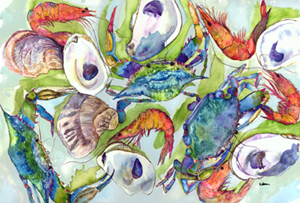 Crab Fabric Placemat