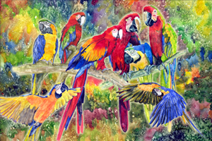 Parrot Fabric Placemat