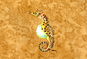 8640PLMT Seahorse Fabric Placemat