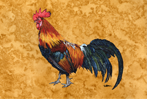 Carolines Treasures 8651PLMT Rooster Fabric Placemat