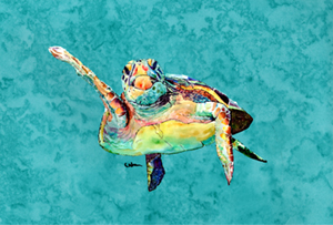 Turtle Hi Five Fabric Placemat