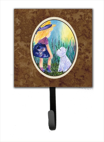 Little Girl With Westie Leash Holder Or Key Hook