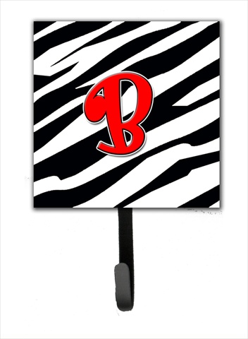 Picture of Carolines Treasures CJ1024-BSH4 Letter B Initial Monogram - Zebra Red Leash Holder Or Key Hook