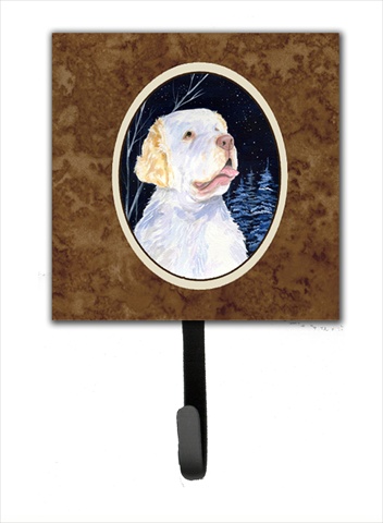 Starry Night Clumber Spaniel Leash Holder Or Key Hook