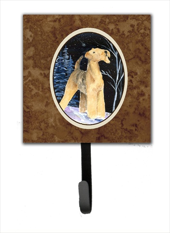 Starry Night Airedale Leash Holder Or Key Hook