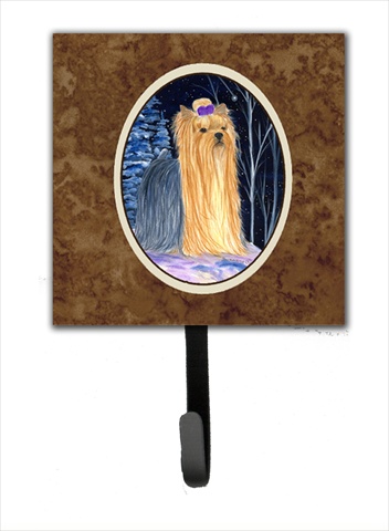 Starry Night Yorkie Leash Holder Or Key Hook
