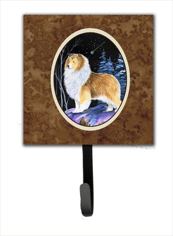 Starry Night Sheltie Leash Holder Or Key Hook
