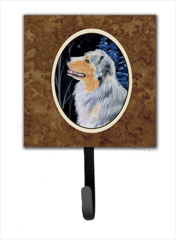 Starry Night Australian Shepherd Leash Holder Or Key Hook