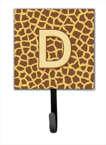CJ1025-DSH4 Letter D Initial Monogram - Giraffe Leash Holder Or Key Hook